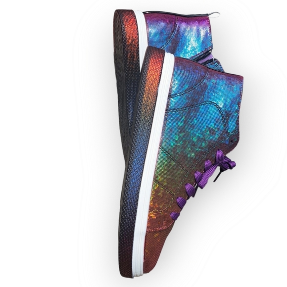 Steve Madden Sneakers Multi-Colored  Mid-Top US Youth Sz 4/Womens Sz 6 NEW - Picture 5 of 9